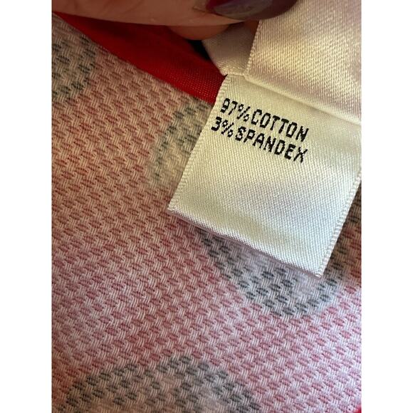 Talbots Pencil Skirt Ladybug Print Stretch Cotton Red Sz 12 Large L - Picture 7 of 7